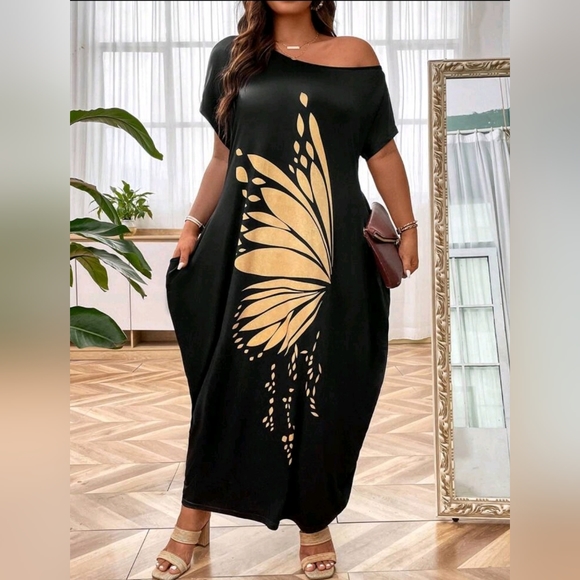 COPY - Beautiful Butterfly Batwing Dress - Picture 4 of 4